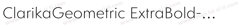 ClarikaGeometric ExtraBold字体转换